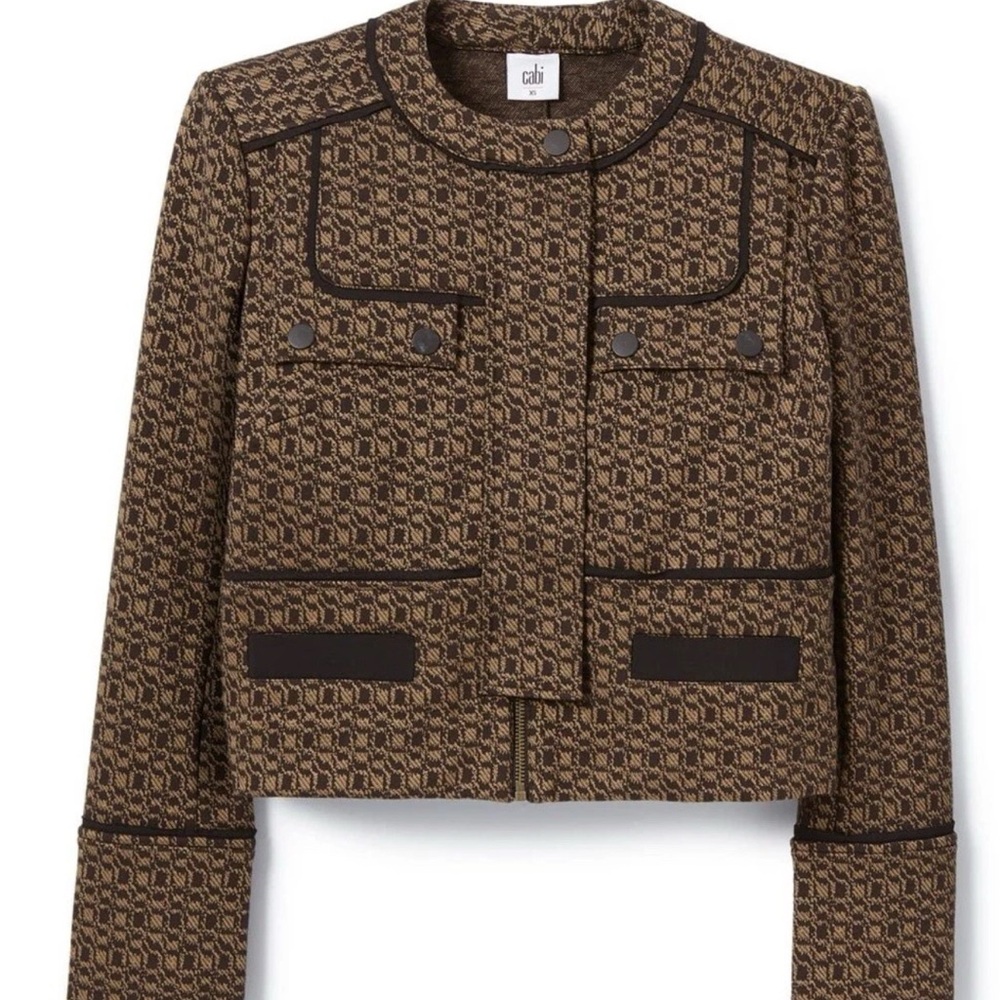 CAbi Geometric Brown Blazer/